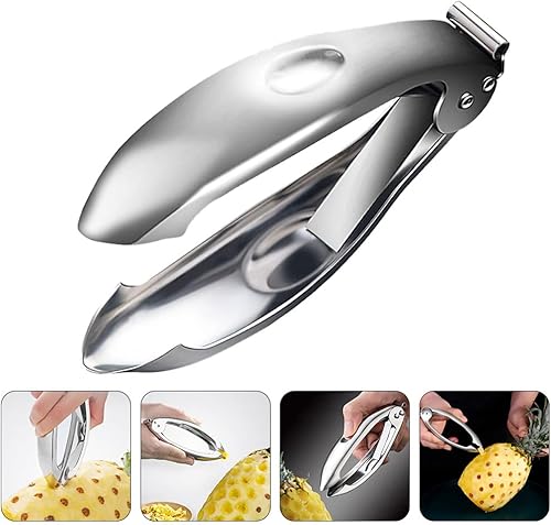Miniatura 3 de DOITOOL Pelador de ojos de piña de acero inoxidable 304, removedor de tallo superior para patatas de fresa, piñas y zanahorias