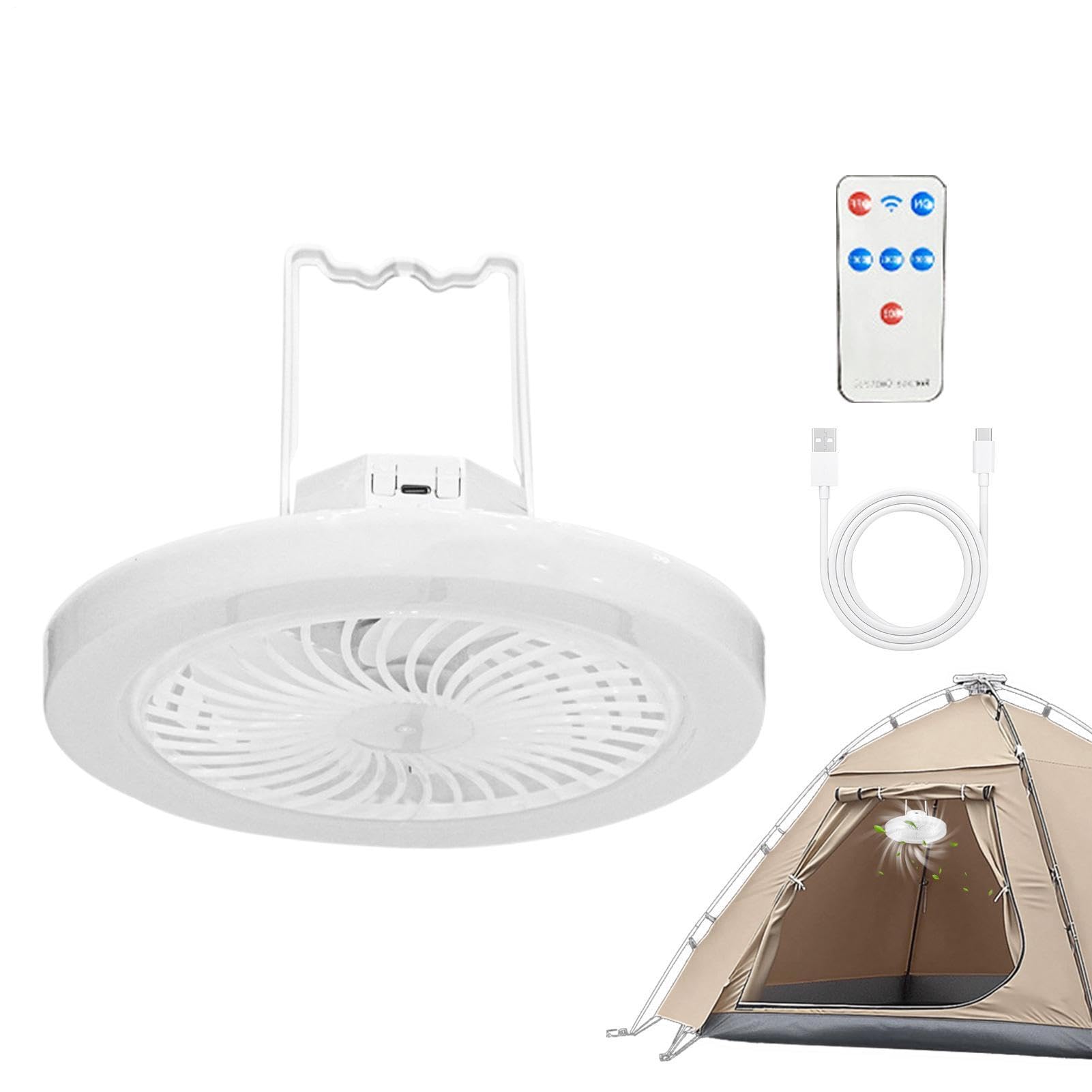 Ventilateur solaire de camping pliable contre la chaleur sous la tente pour des nuits fraîches