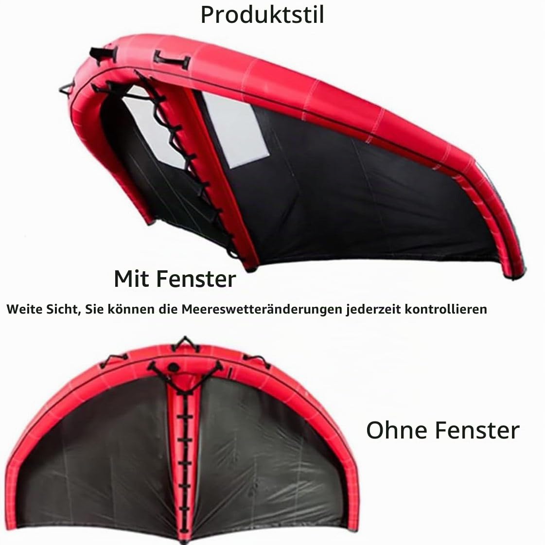 Handgehaltener Foil-Wing-Kite, 4/5/6-Zoll-Wing-Foil-Kitesurfen, aufblasbarer Wingsurfer-Kite, mit Aufbewahrungstasche und Surfleine, für Wind-Wing-Foiling, Surfen, Snow-Ski-Wasserspiele,6square