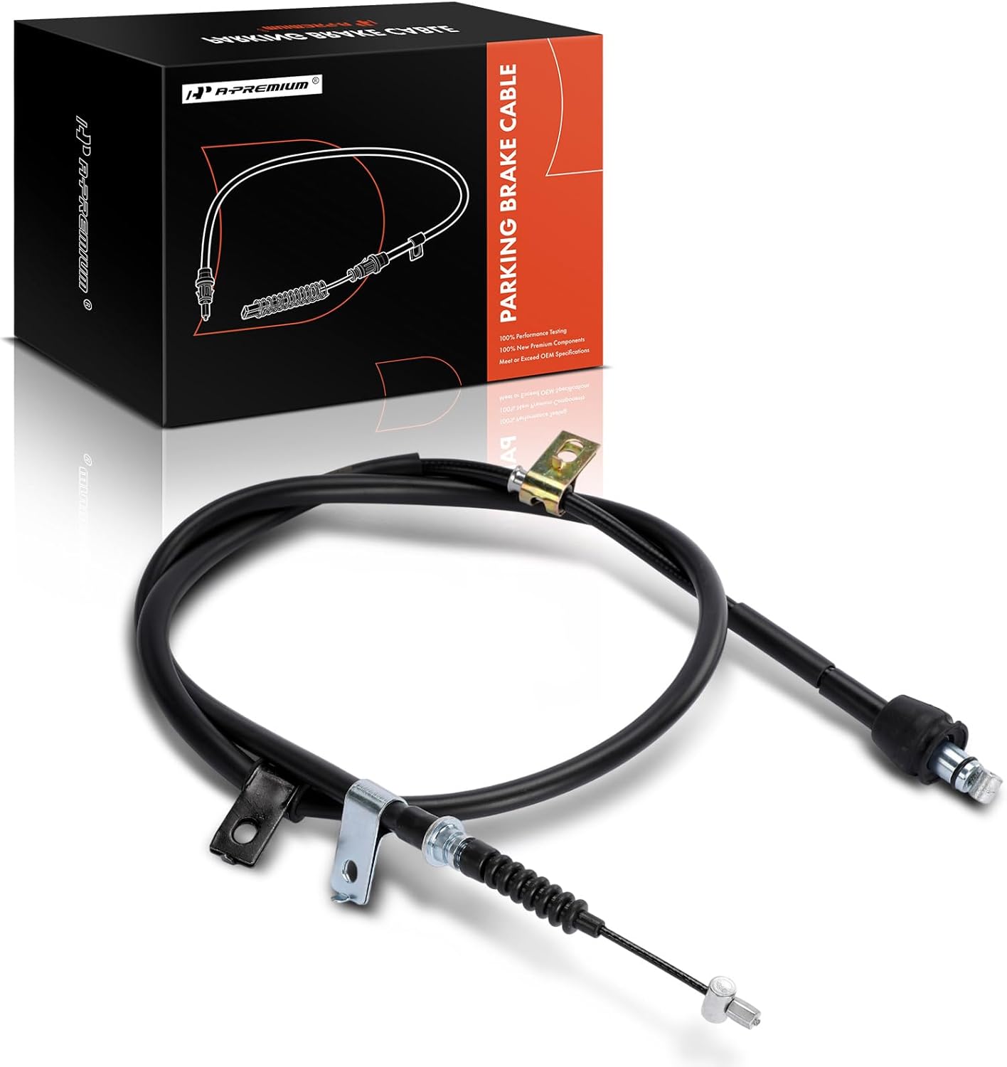 A-Premium Rear Driver Side Parking Brake Cable Assembly Compatible with Hyundai Models: Elantra 2001 2002 2003