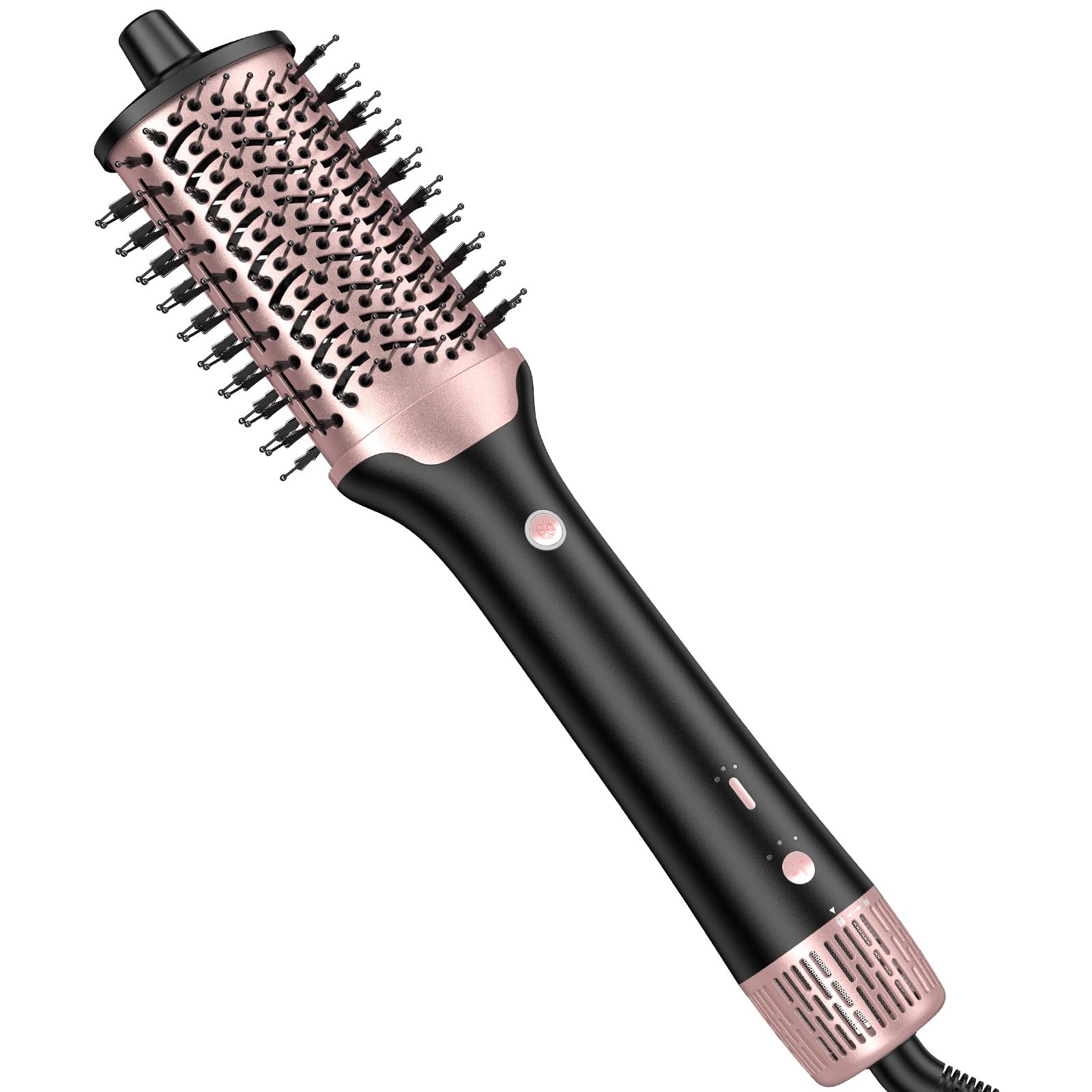 slopehillBlow Dryer Brush - Hot Air Brush with High Speed Motor 100,000RPM, Hair Dryer Brush, Ionic Hair Dryer and Styler Volumizer with Oval Barrel, Hair Straightener Brush, 3 Temps,1400W, Black