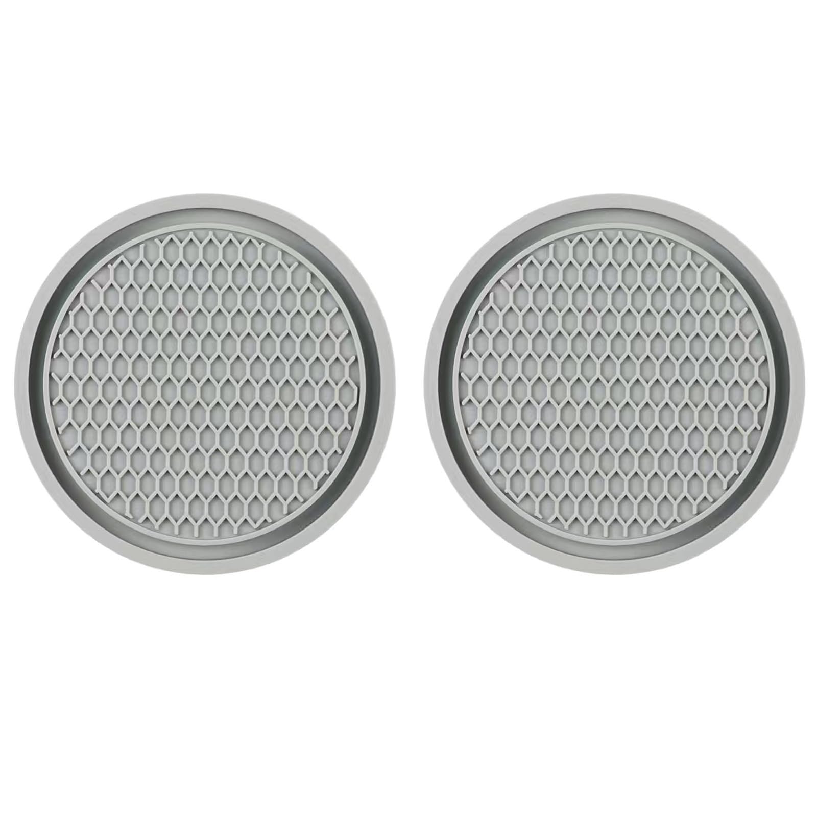 LUCKGONI 2 Pack Thickened PVC Car Cup Holder Mats Nonslip Shockproof Drink Coasters Embedded in For Vehicle Interior Accessories