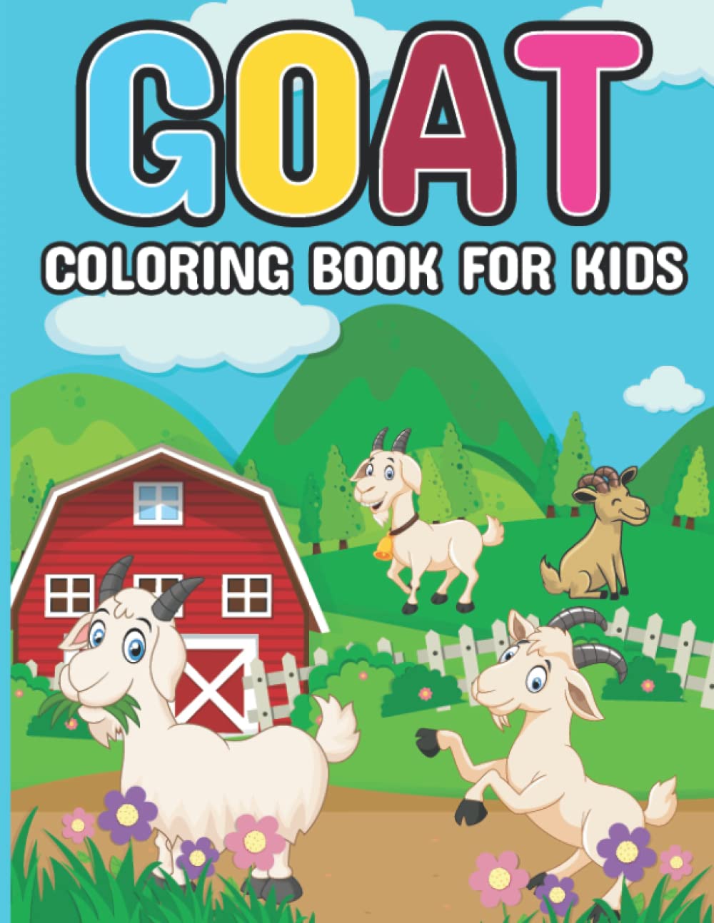 Goat Coloring Book for Kids Great Gift for Boys & Girls, Ages 4-8 Activity Book for Kids Unique and Cute Coloring pages 8.5 x 11 Inches (21.59 x 27.94 cm)