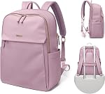 Womens Laptop Backpack with Separate Laptop Compartment Water Resistant Computer Backpacks Fits 15.6 Inch Notebook Travel Work College Bags (15.6-Inch, Pink)