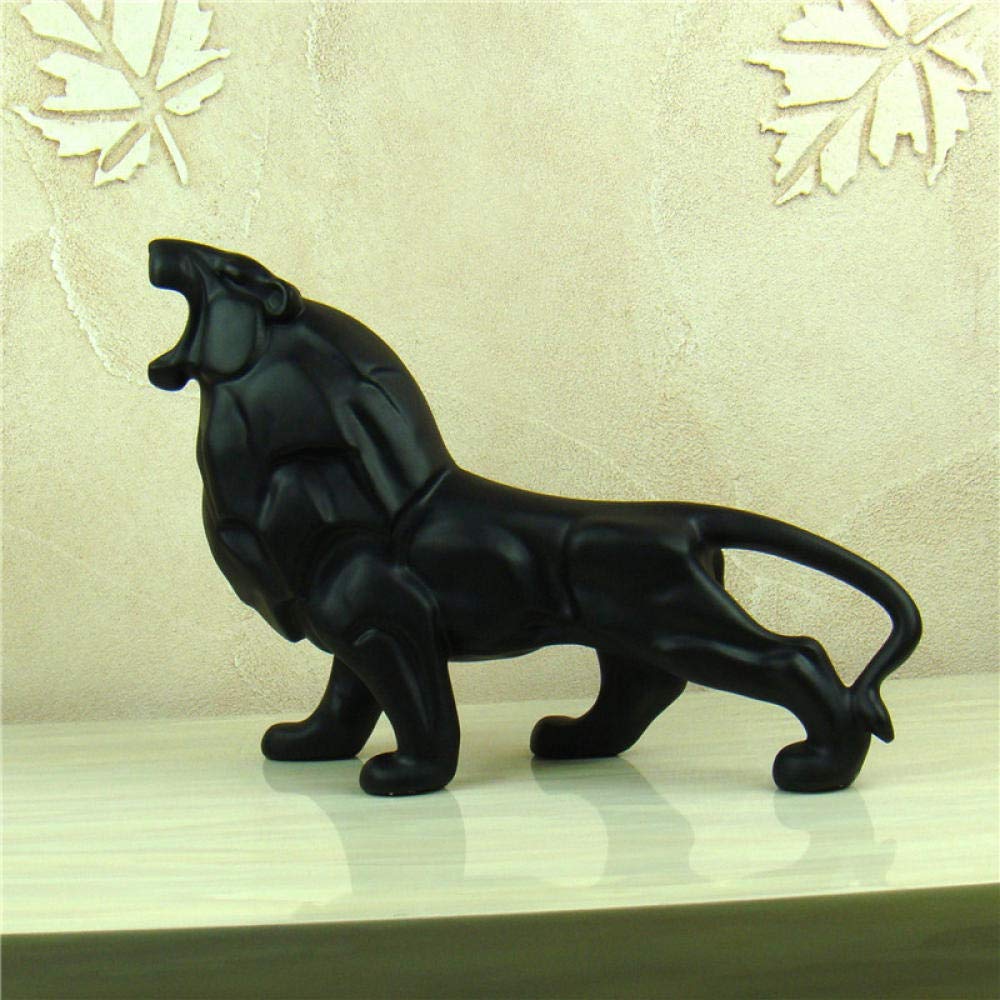 Lion sculpture artisanat en résine et objet de collection décoratifs