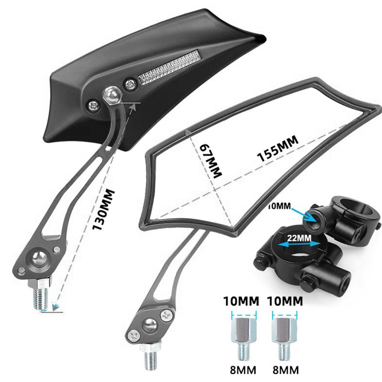 Un Par de Espejos Para Bicicleta. Soporte Para Manillar de Espejo Retrovisor Lateral con Rotación de 360 ​​grados Espejo Retrovisor Para Scooter, Ciclomotor, Bicicleta,Purple