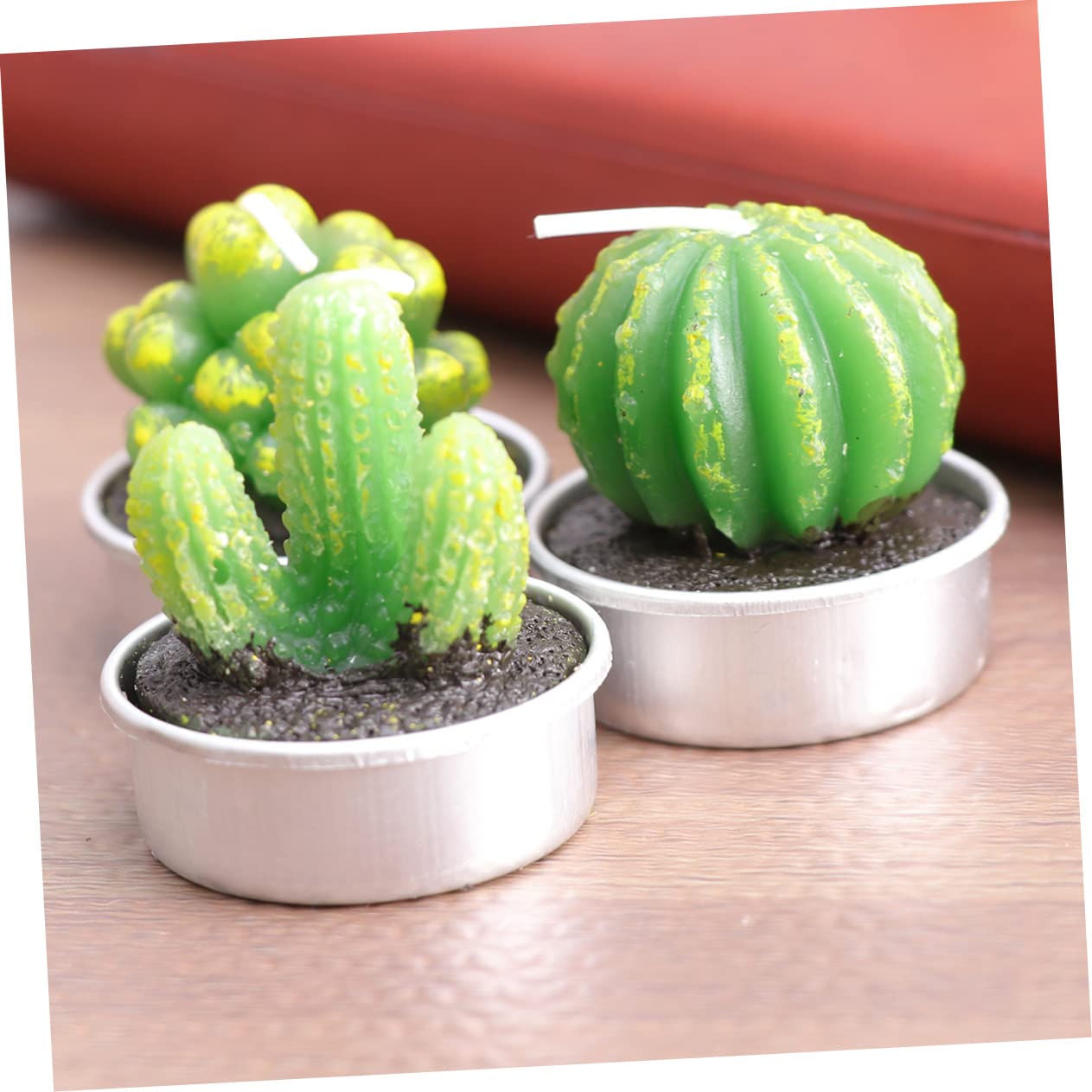 HOOTNEE 12pcs Tealight Candles Decorative Plant Candles Holders for Bedroom Party Wedding Decor Lifelike Shape Burning Smokeless Paraffin Wax