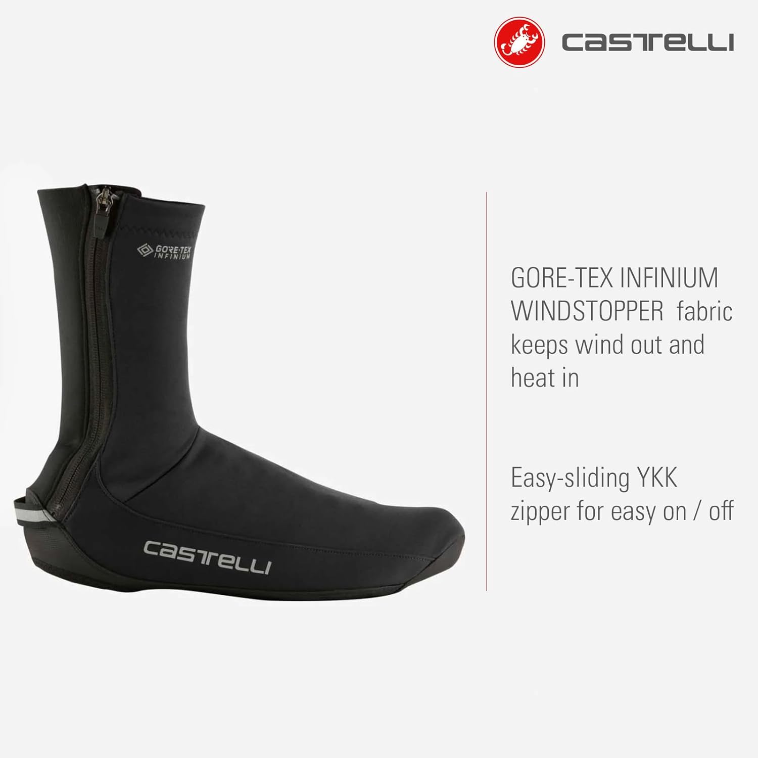 CASTELLI Men's Espresso Shoecover I Windproof, Shoe Warmer Overshoes for Road Cycling & Mountain Biking