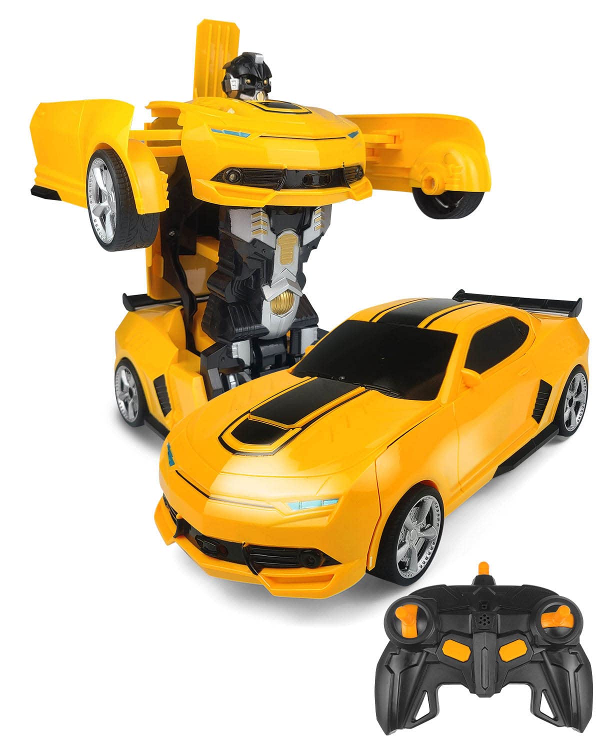 VictoperRemote Control Car Transformers Robot RC Car 360° Rotation Stunt Cars Electronic Cars 1:14 Bumblebee Toy Gift for Boys Girls