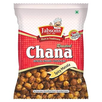 Jabsons - Roasted Chana Chickpeas (3 Pack), 150g x 3 (3in1 Variety)