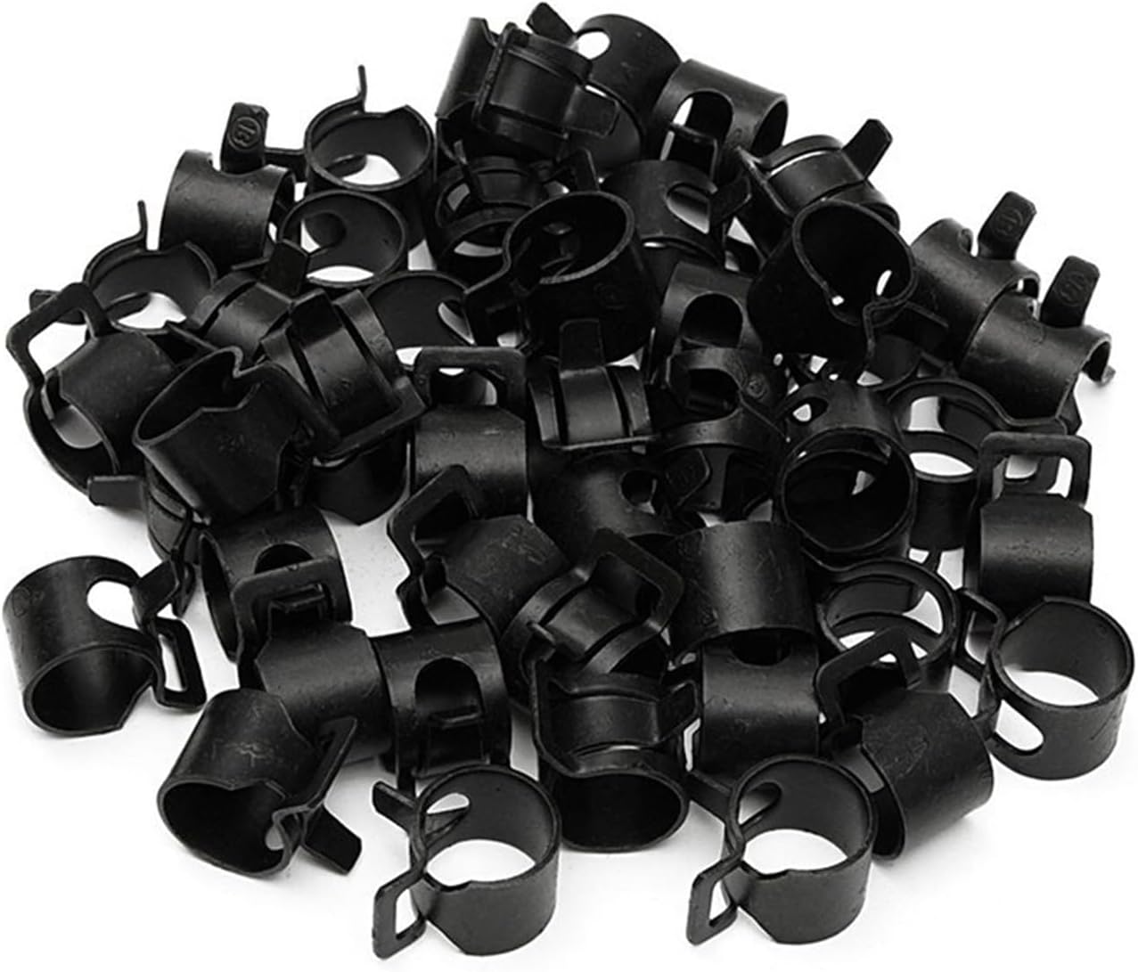 75Pcs/set 6-10mm Q673B Vacuum Spring Fuel Clip Oil Water Hose Pipe Tube Clamp Black Assortment Kit -Black||75Pcs/set