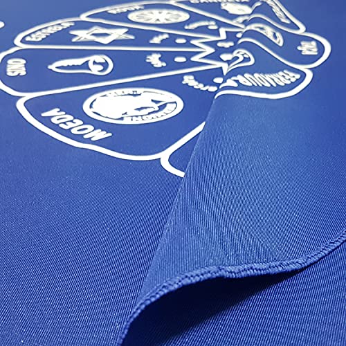 Toalha Cigana para Tarô Cigano Azul Branco c/Brilho 70 CM