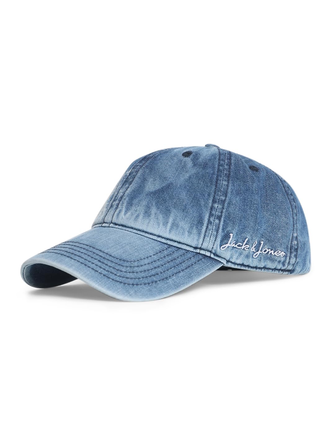 JACK & JONES Blue Denim Logo Print Cap-image-31