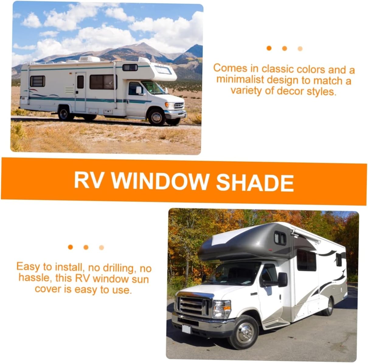 ABOOFAN Front Window Sun Shade for Car Camper Blinds Motorhome Window Cover Classic Design Block Uv
