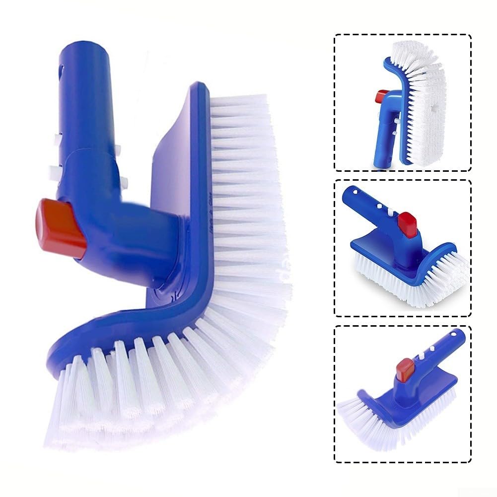 2 cepillos de limpieza de esquinas, escalones de piscina de plástico para piscinas enterradas sobre el suelo, spas, 7.87 x 3.94 x 2.36 pulgadas