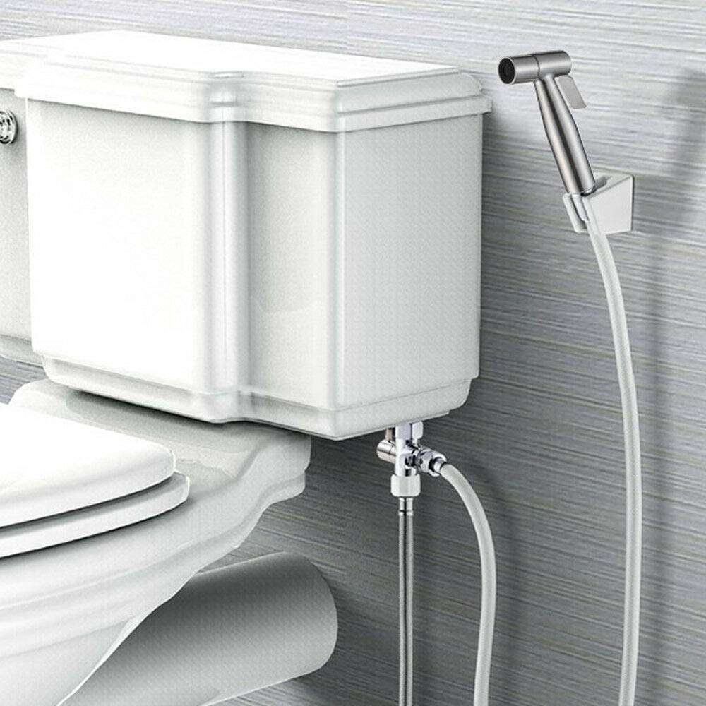 Juego de bidé, ducha de mano con adaptador de manguera y soporte para ducha para bidet, inodoro, WC