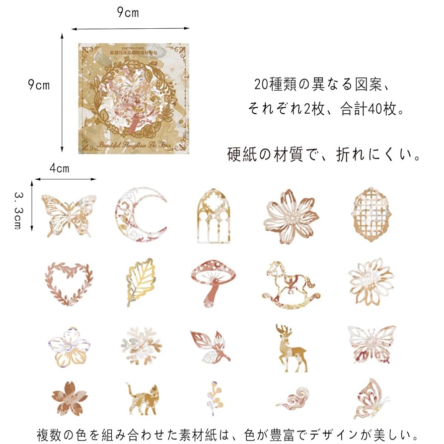 りたそう様　お取り置き　コラージュ素材　1/29 Amazon.co.jp: XUZOO コラ一ジュ素材紙 透かし彫り デザインペ一