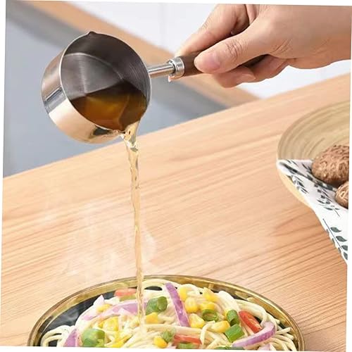 Miniatura 6 de Olla pequeña con ollas, sartenes para el hogar, olla pequeña para fundir ollas de acero inoxidable, sartén con boquilla para verter, sartén