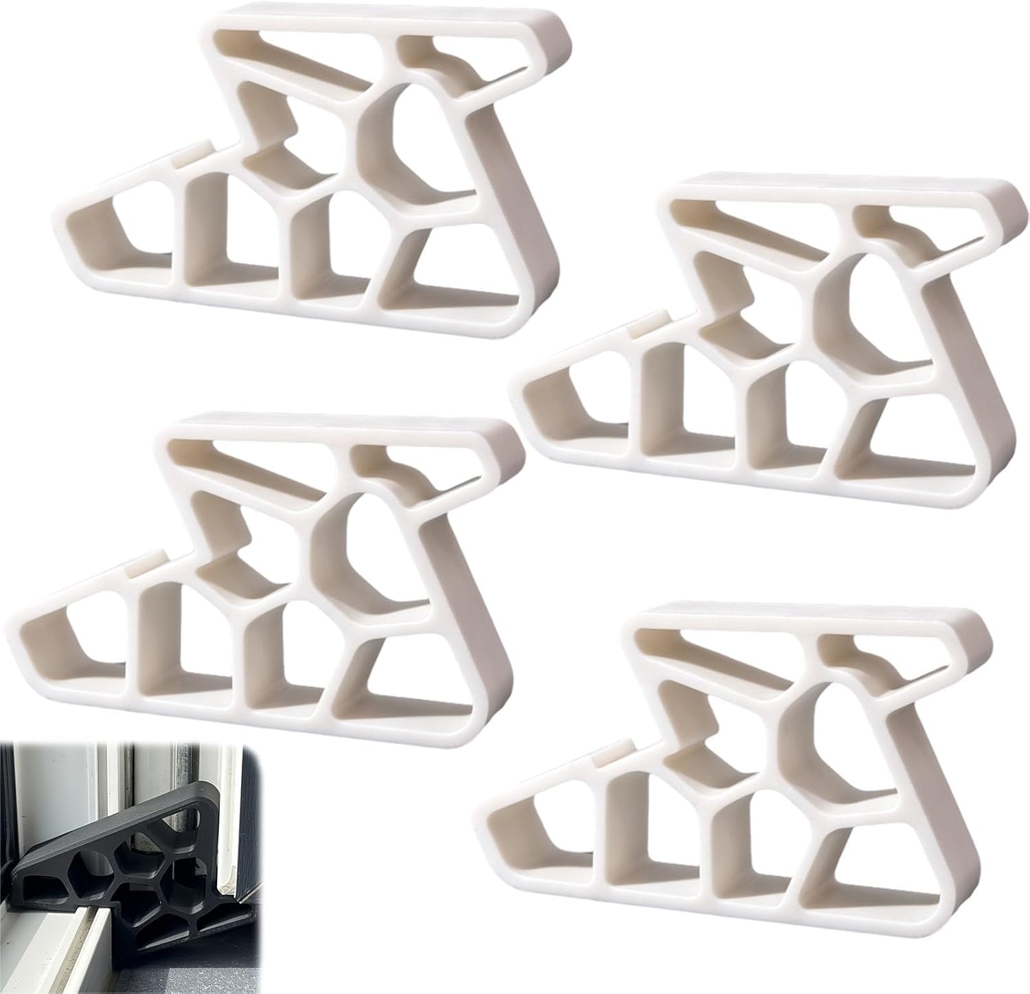 4PCS Window Stopper Wedge Lock, Sliding Window Door Wedge Stopper