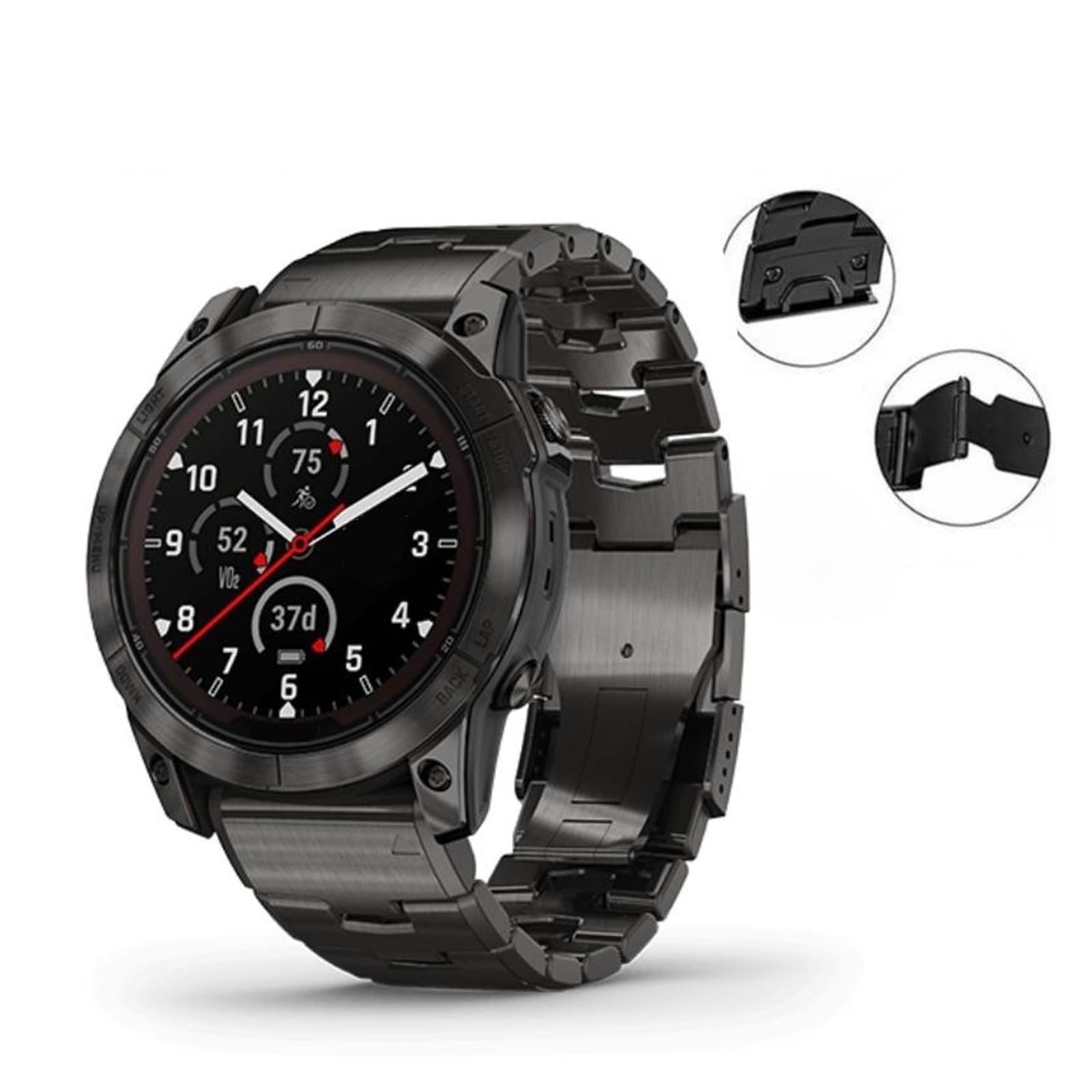 Compatible With 5plus/6/5 Metal Watch Band Suitable For Daily Wear(Black,26mm)