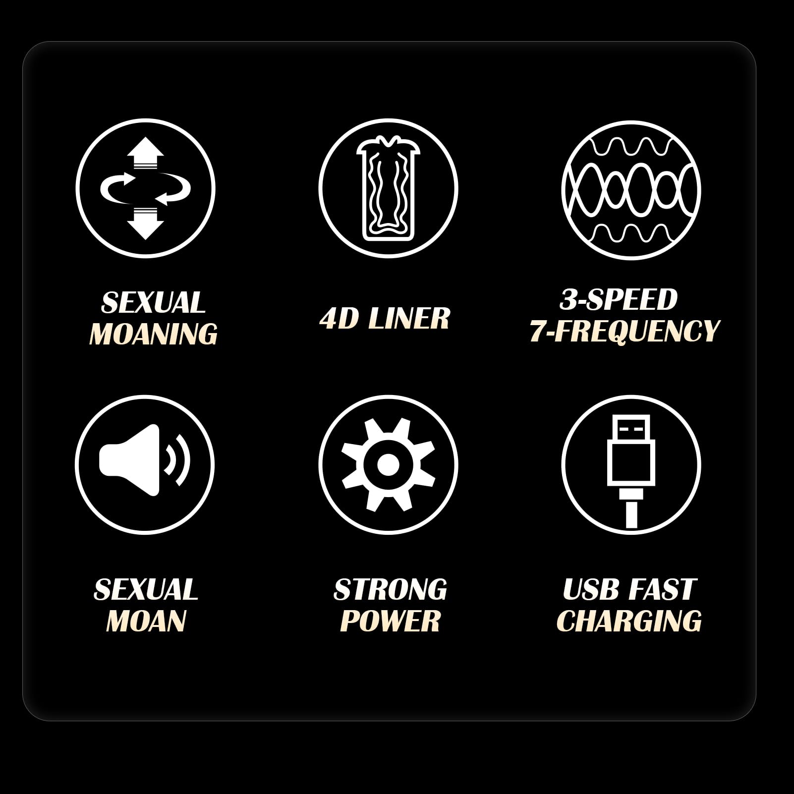 Masturvatore per Uomo, Sex Toys Uomo con 450 Vibrazioni al Minuto, 4D Tunnel Testurizzato, 6 Voci Realistiche, 7 Frequenze, 90 Minuti di Lavoro, Confezione Discreta, Massaggiatore Portatile