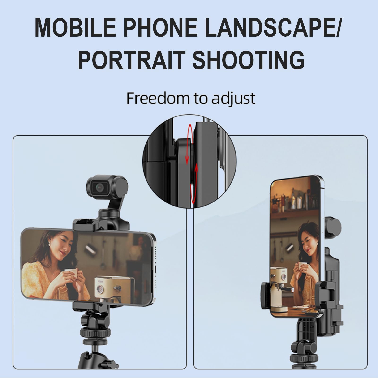 Staffa per telefono Teleprompter Stand Grip Tasche 3 Camera Stabilizzato Gimbal Teleprompter Accessori di montaggio
