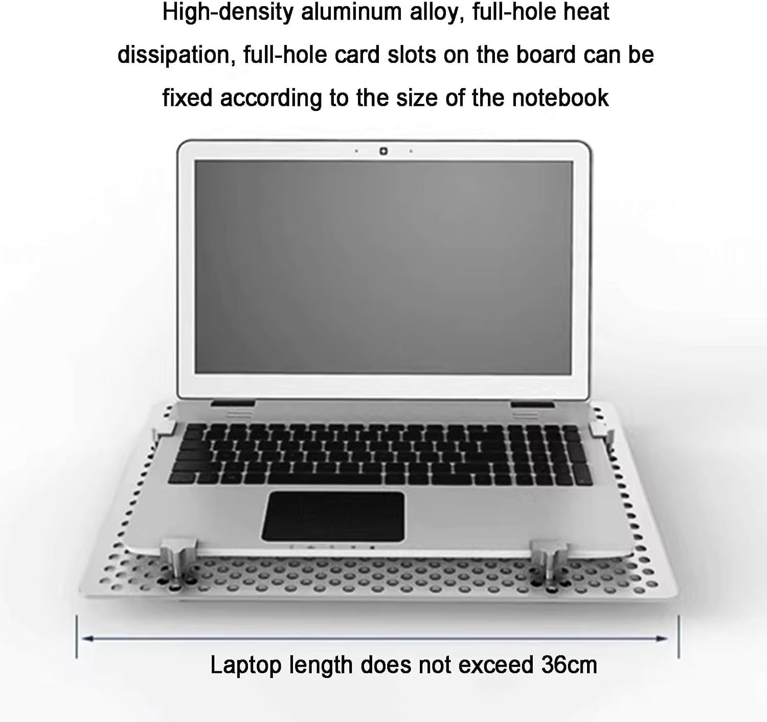 Regulowany uchwyt ścienny do laptopów z tacą chłodzącą ze stopu aluminium, obsługuje 6 kg do użytku biurowego i stacji roboczej