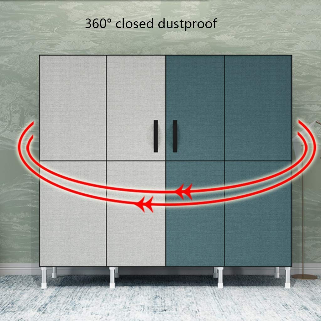 Faltbarer Kleiderschrank, platzsparend, Faltbarer Stoffschrank, Campingschrank, einfach aufzubauen, in Vier Farben erhältlich (A Small)