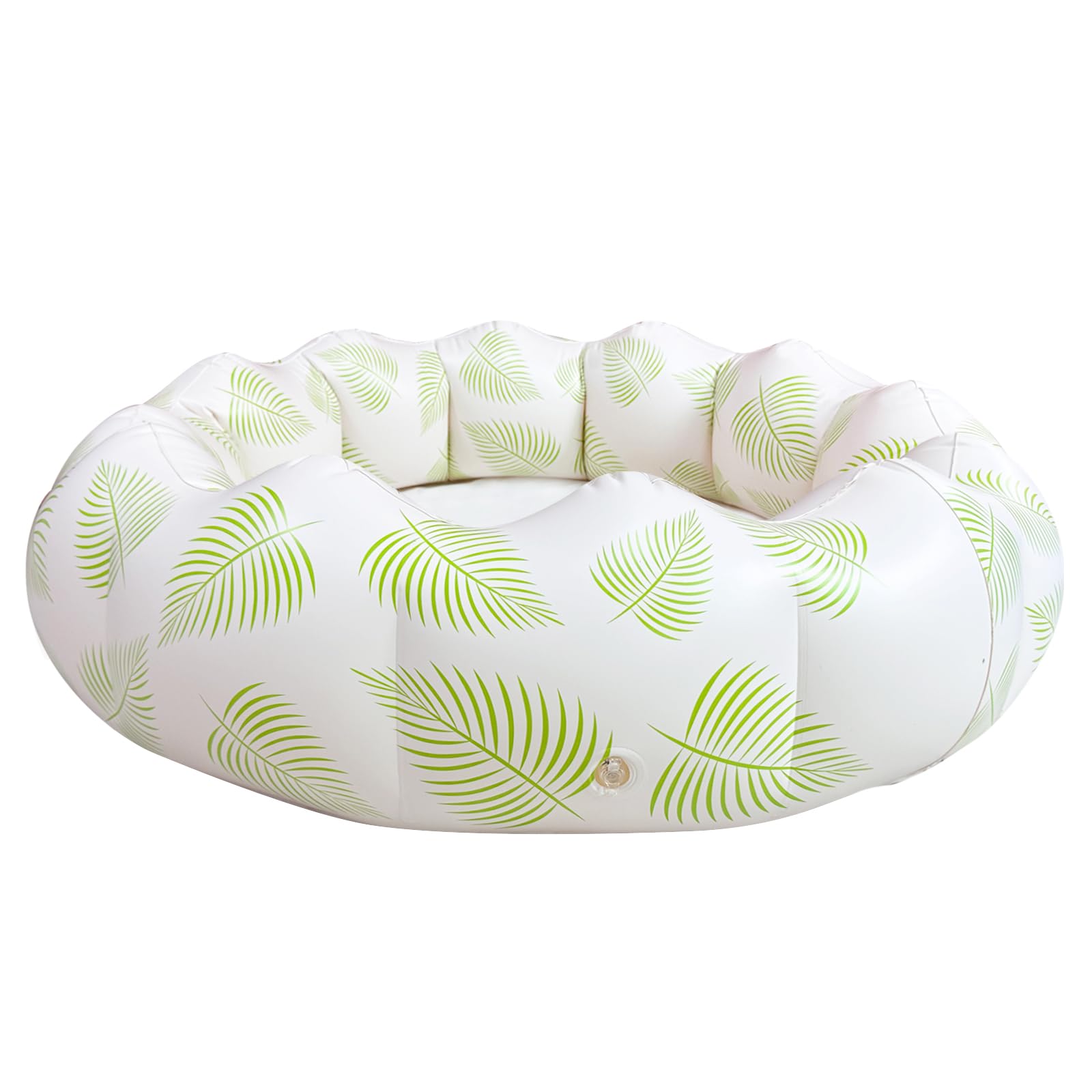 AirSwim Inflatable Paddling Pool, Portable Small Paddling Baby Swimming Pool for Toddlers Ages 0-3 Years Girls and Boys, Indoor& Outdoor, Garden and Backyard Water Party, 90x25 cm (Green Leaves)