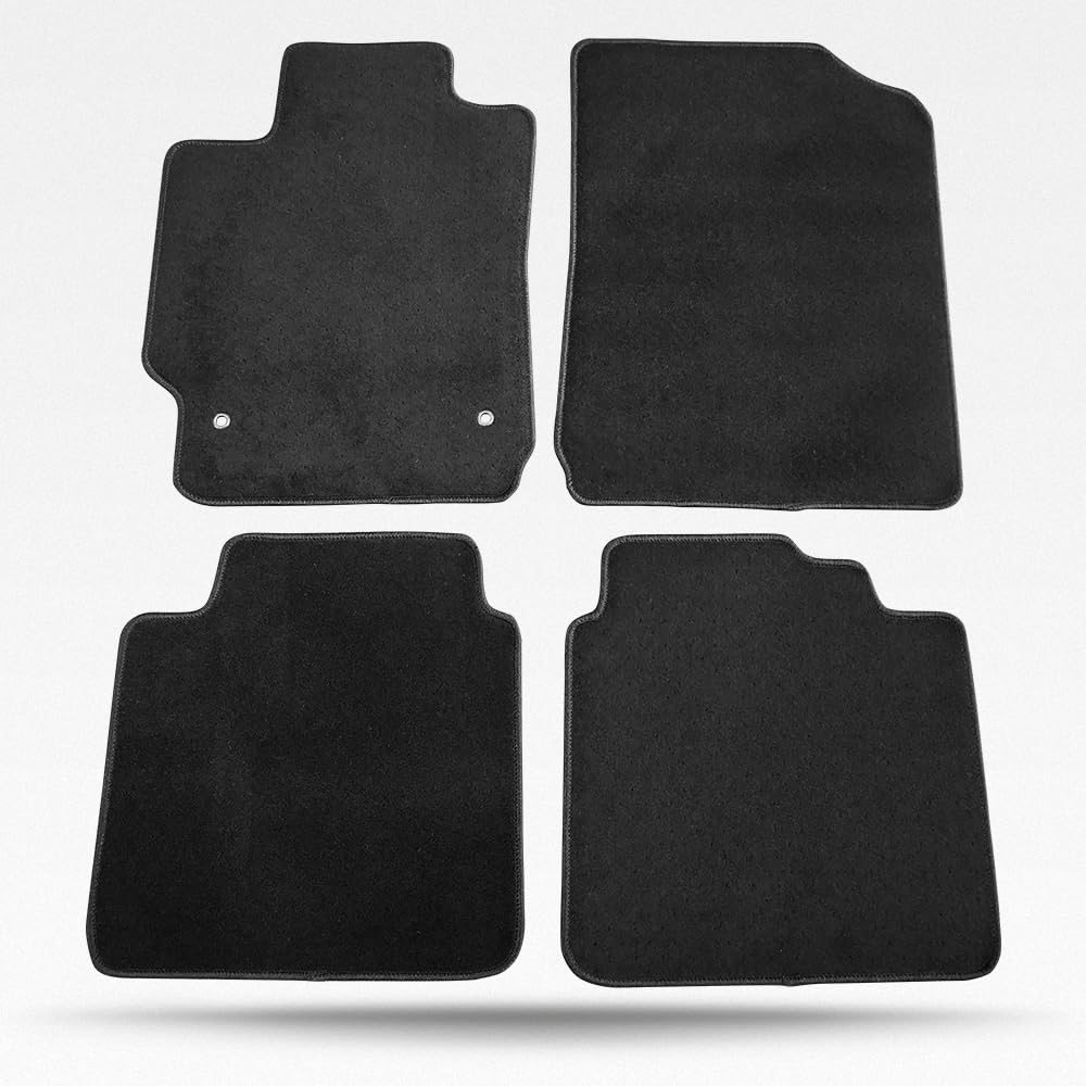 Car Floor Mat, Compatible with 2007-2011 Toyota Camry, Nylon Black Floor Liner Carpet Set, 4PCS