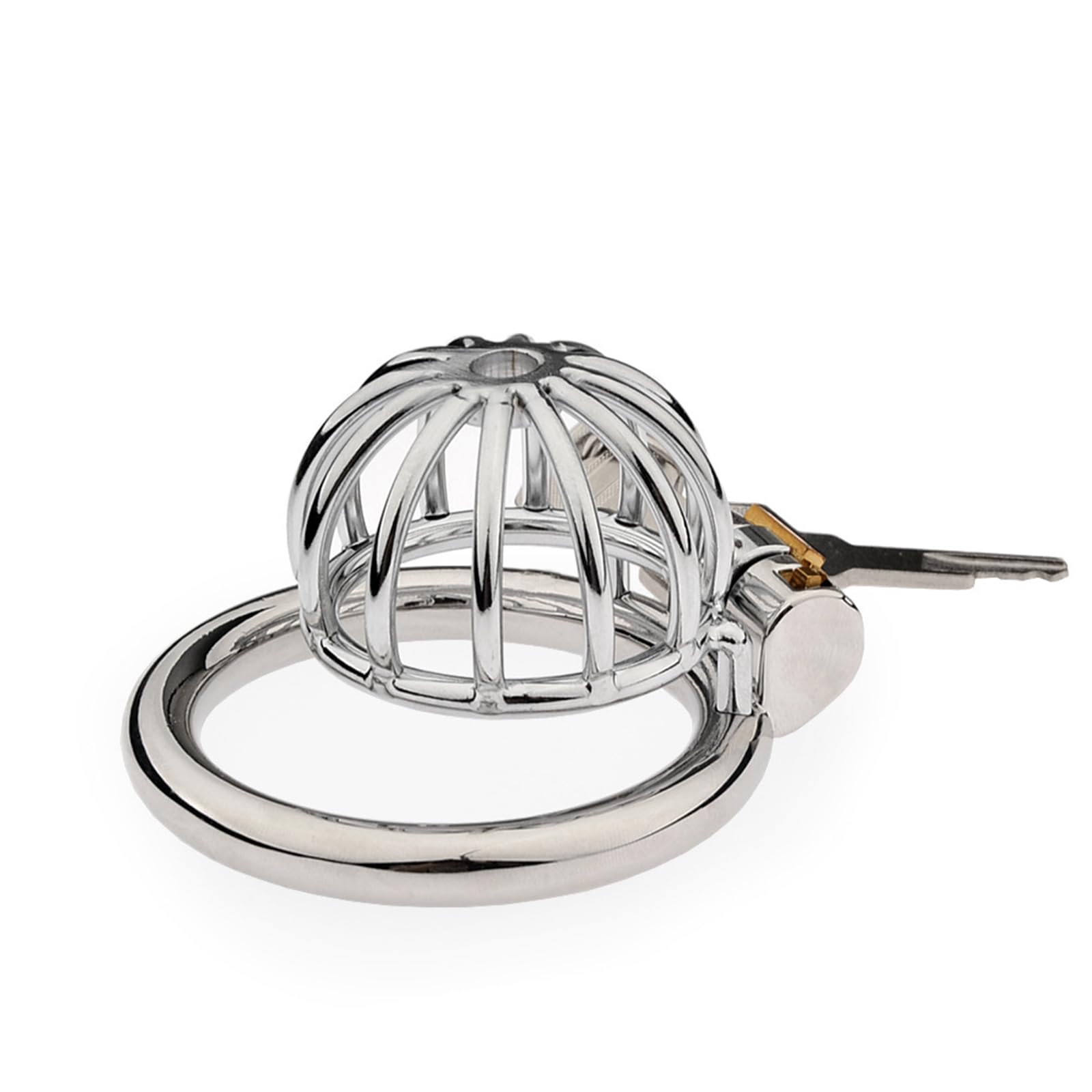 BDSMJOY Cages de Chasteté Acier inoxydable, Pénis Sex toys jouet sexualité couple Sextoy homme, Cage de chasteté respirante Pour Punition Sextoyse Couple (45mm)