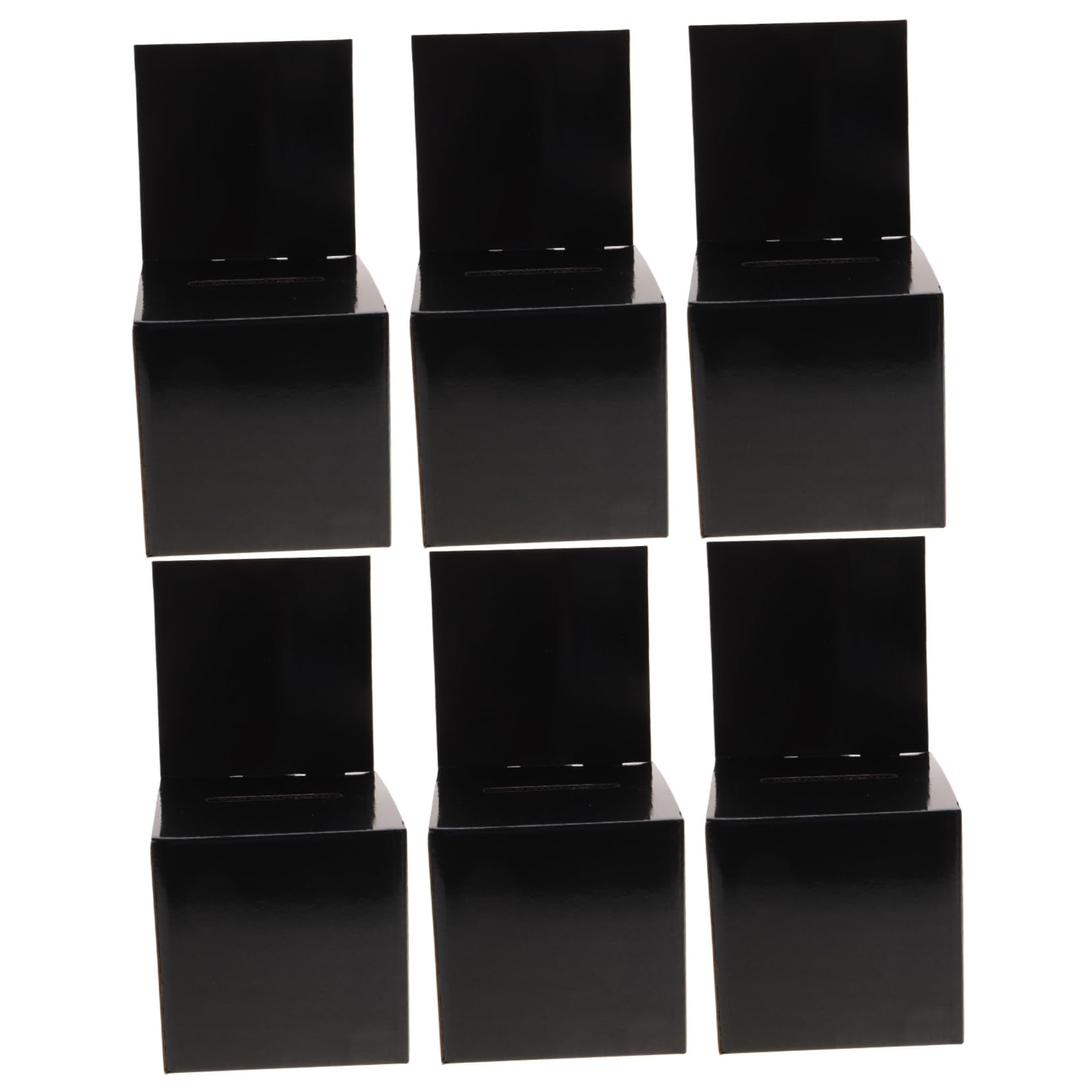 DIYEAH 6pcs Elegant Wedding Card Box Blessing Paper Card Storage Container for Guests Wishes Keepsake Box for Reception Anniversary Bridal Shower