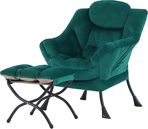 Miniatura 38 de Tiita - Sillón reclinable con otomana, grande, moderno, sofá de ocio, de lectura, con reposapiés, para dormitorio, sala de estar, dormitorios,
