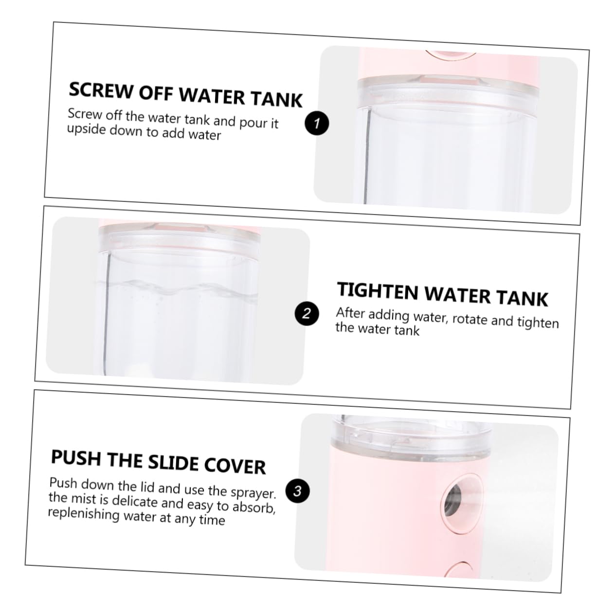 HONMEET Rechargeable Face Beauty Tool Face Mist Sprayer Plastic Humidifier for