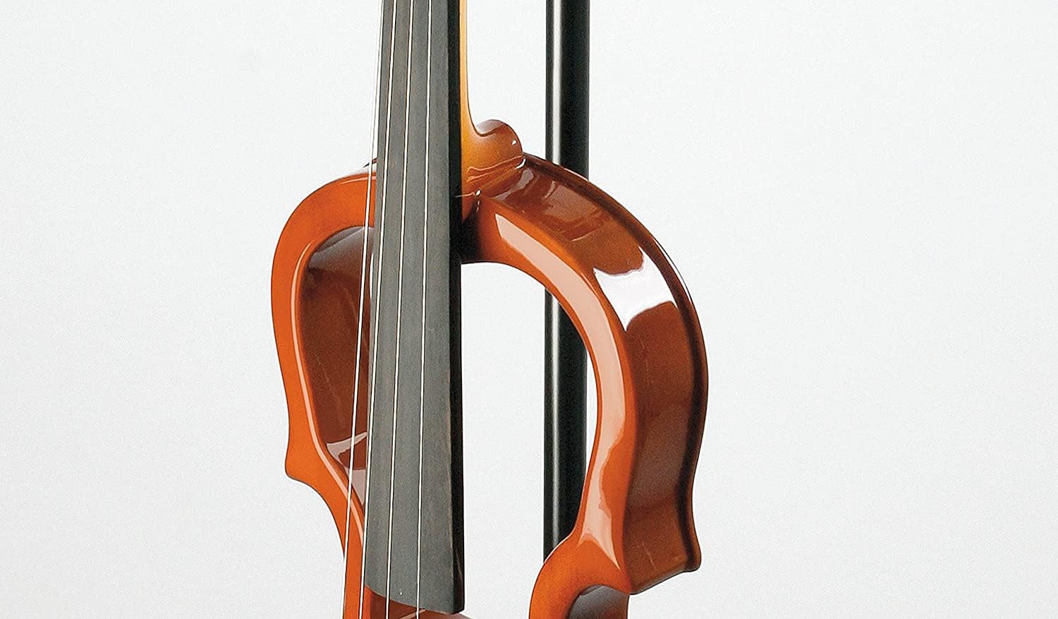 K&M 15580 Violinen-Halter Schwarz - flexible Klemmvorrichtung mit Bogenhalter, Filzbezug - für Geige und Bratsche