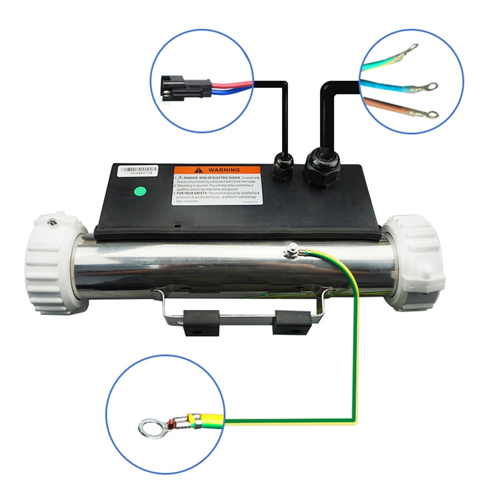 Calentador de Piscina, Calentador de bañera de hidromasaje Recto LX de 3KW con Interruptor de presión H30-R1, Calentador de Piscina de SPA LX H30-R1 Calentador de bañera de Masaje de 3KW