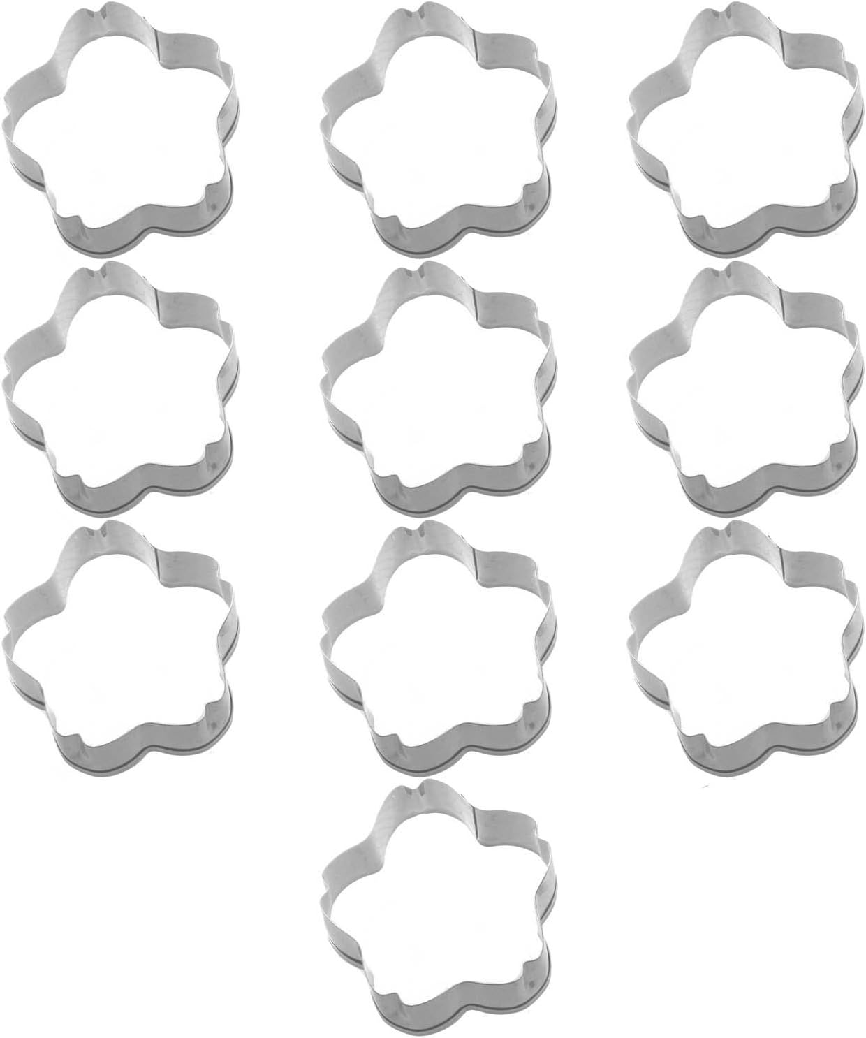 Nagao Cookie Cutter, Stainless Steel, Cherry Blossom, Medium, Set of 10