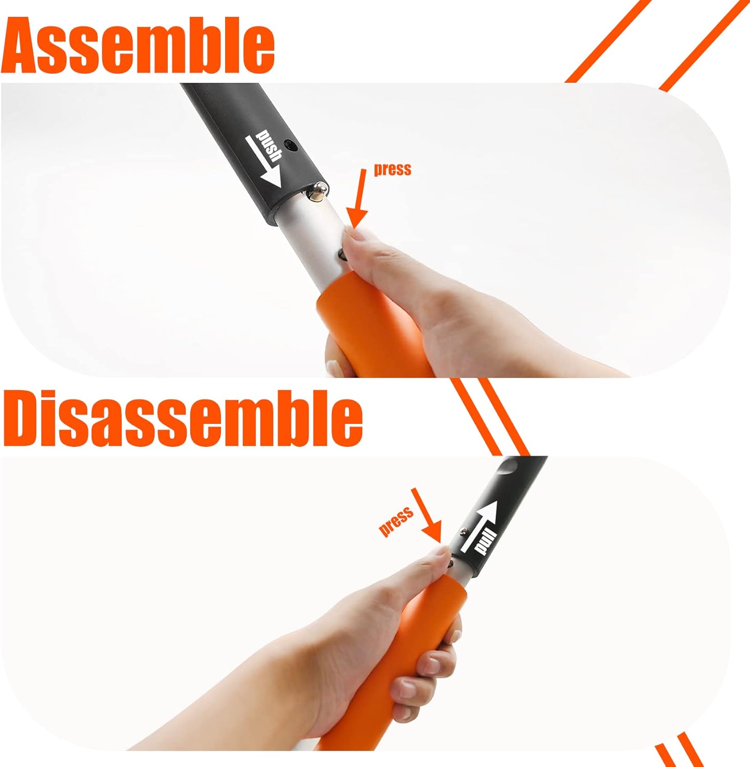review WESBRITE Orange Car Snow Brush and Detachable Ice Scraper with 20