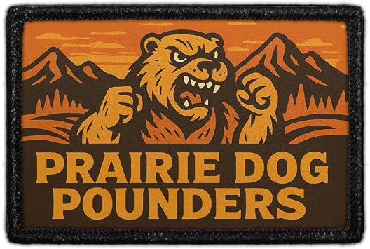 Prairie Dog Pounders Hook & Loop Patch - 2x3 in - Pull Patch