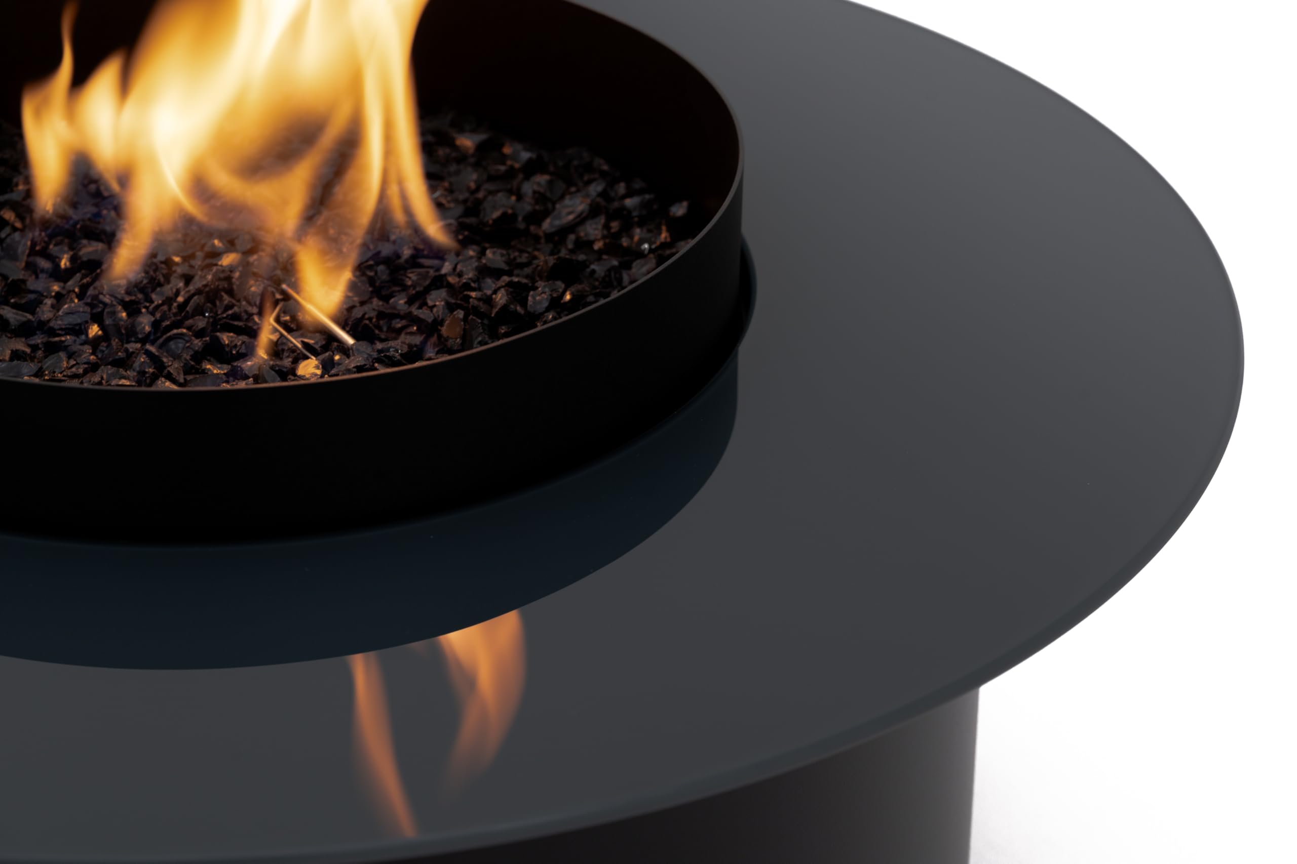Planika Dot 2-en-1 Mesa de Café con Fuego – Fogata, Chimenea Exterior, de jardín, de café para Patio, de café, Calefactor para Patio. Superficie Duradera, fácil de controlar, Incluye Cubierta.
