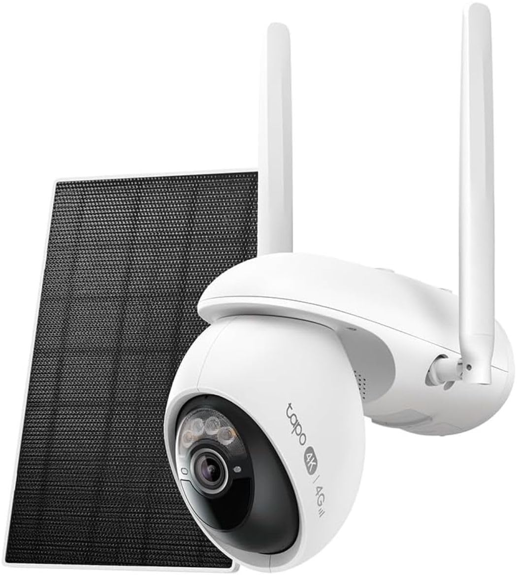 Tapo C665G KIT 4K 4G LTE Überwachungskamera mit SIM Kartenslot | Solar 360° Kamera mit 10000mAh Akku Outdoor | Unterstützt 4G & WLAN | Farbnachtsicht | Kostenlose KI-Erkennung | Lokale MicroSD & Cloud