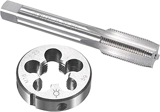 uxcell M16 x 1.25mm Metric Tap and Die Set, Machine Thread Screw Tap with Round Threading Die, Tap & Die Kit for Nut Screw Bolt Thread Repair