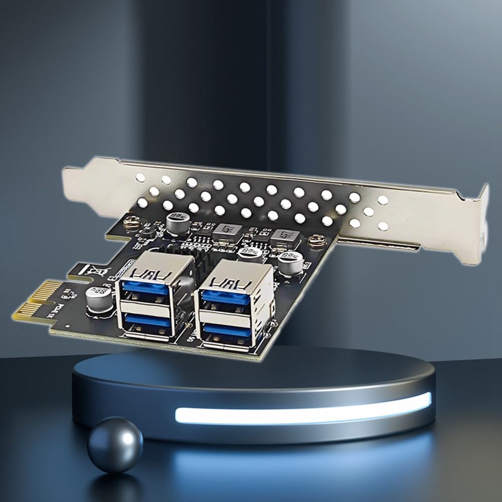 Scheda Di Estensione PCI-E 1X a 4 Porte USB 3.0 USB3.2 GEN1 5 Gbit/S PCI Express PCIe USB 3.0 HUB Adattatore Scheda Controller