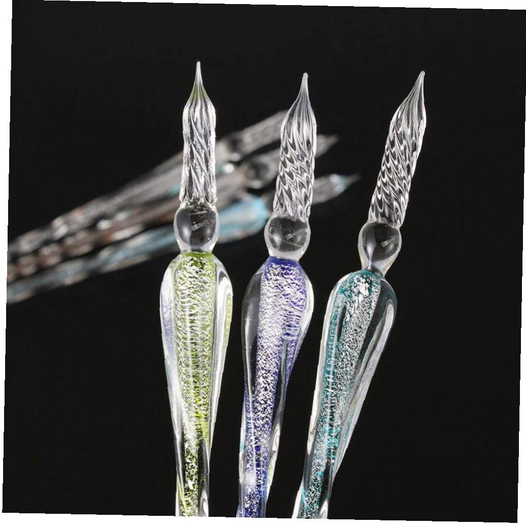 Penna Calligrafia Vetro Cristallo - Penna Ad Immersione Artigianale Per Scrittura Artistica - Foto 5