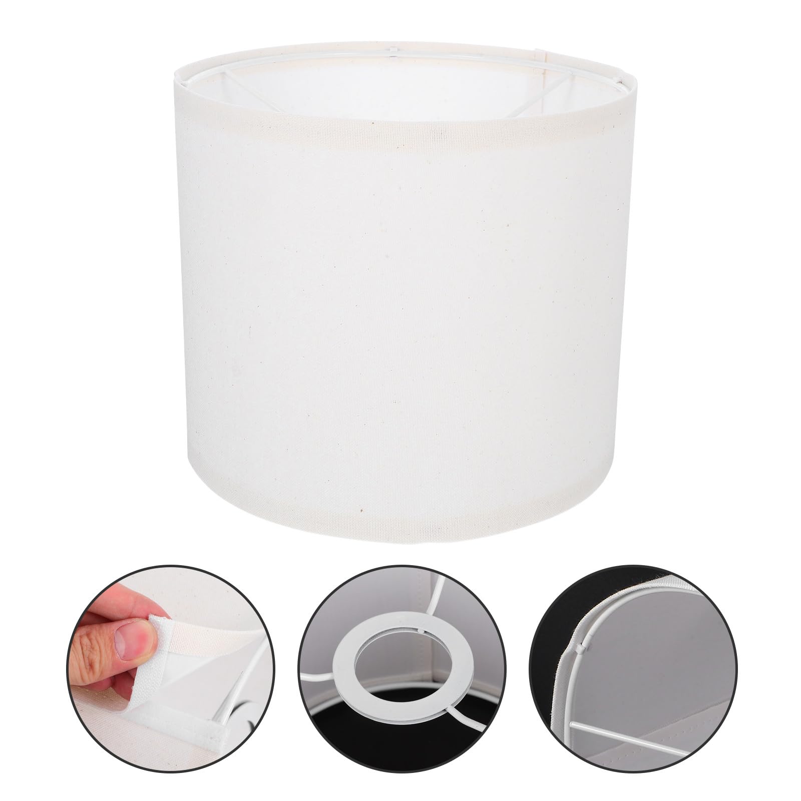 MAGICLULU Pantallas Protección Ocular Diseño Desmontable de Lámpara de Lino Beige Paquete de 2 Unidades para Lámparas de Mesa Pared para Hogar y Hotel