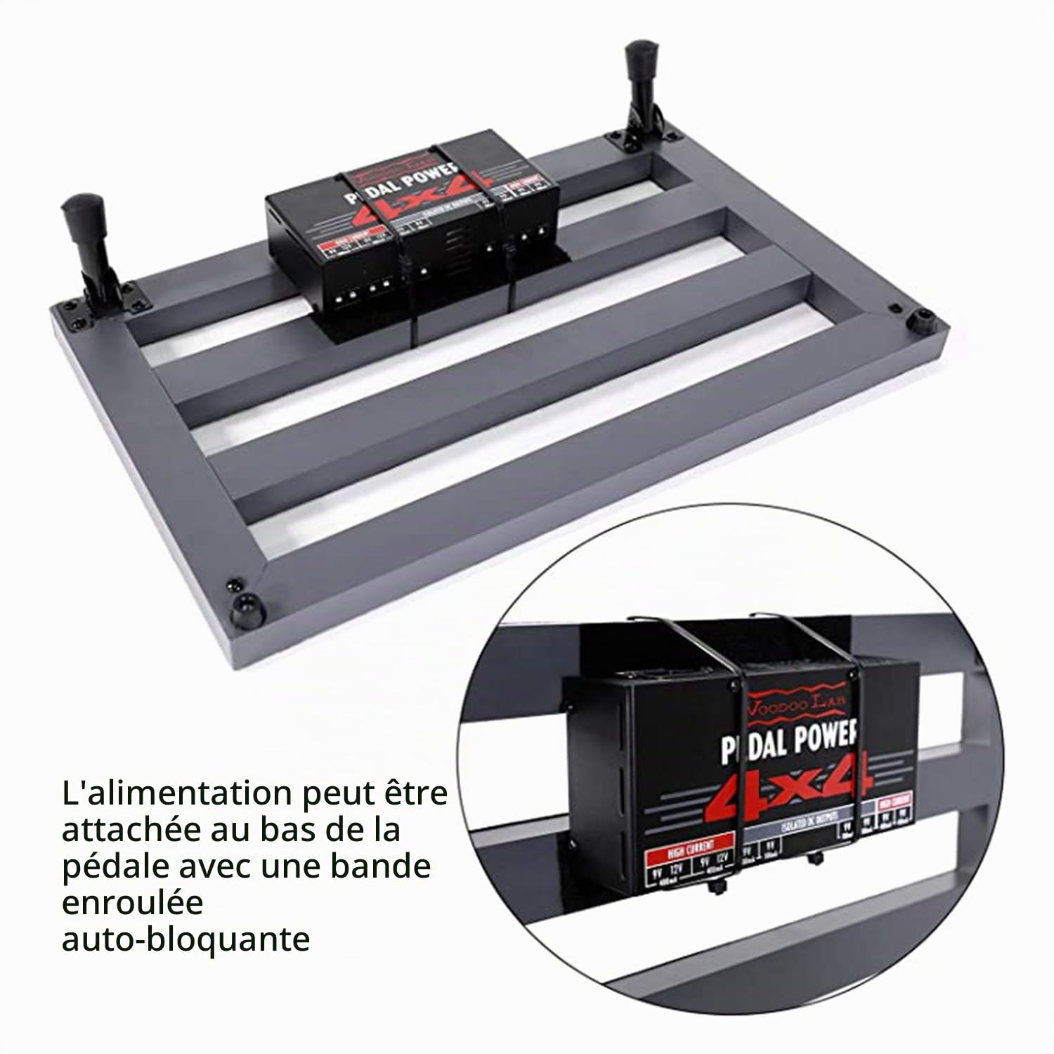 Ghost Fire Pedalboard Guitare, Pédalier de guitare en alliage d'aluminium, 0,8 kg Super Light Effect Pedal board 50 x 30 cm avec sac de transport, SPL-04