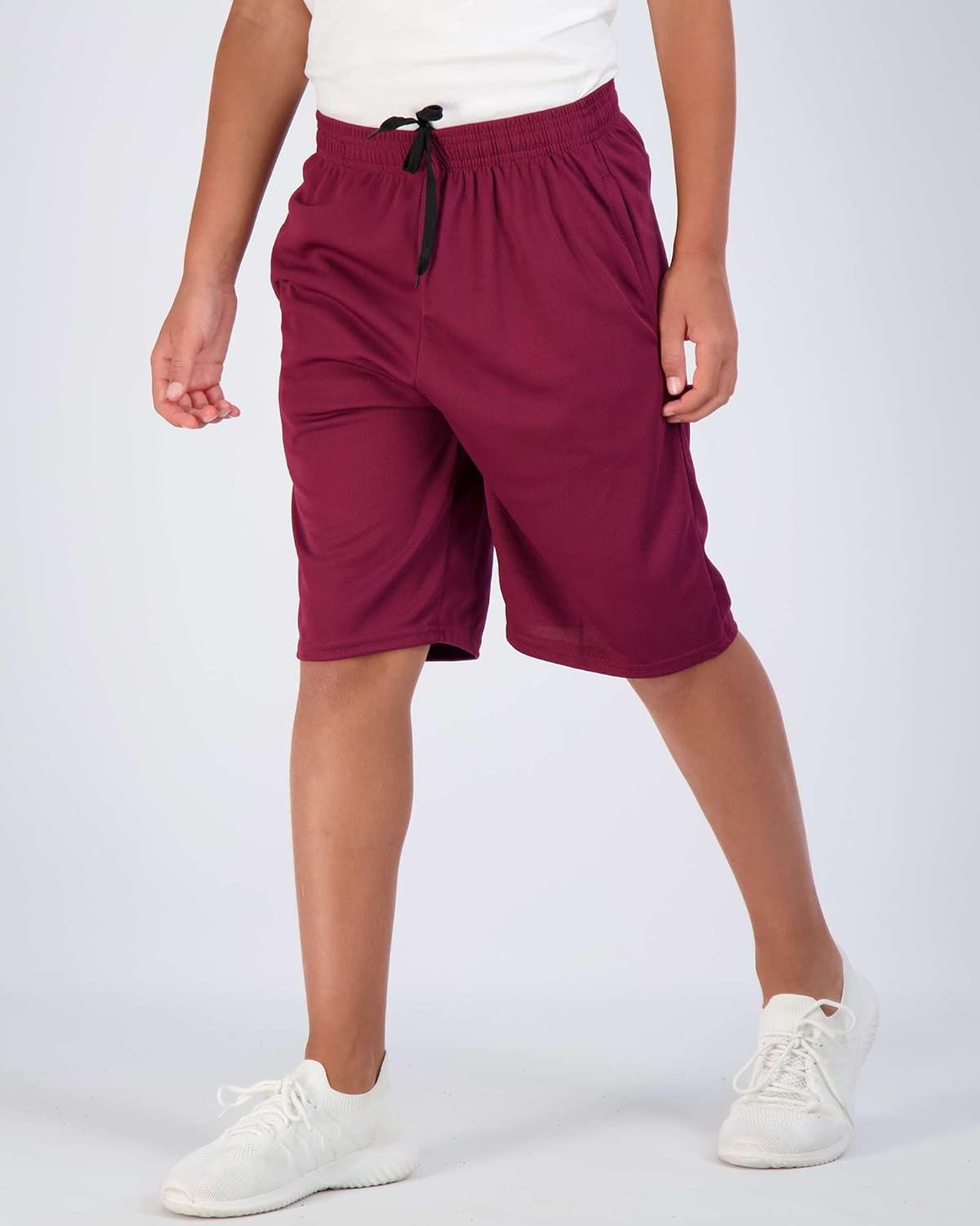 Real Essentials 5 Pack: Boys' Mesh Basketball Athletic Shorts with Pockets – Teen Kids Youth Quick Dry Soccer Running Gym - Image 3