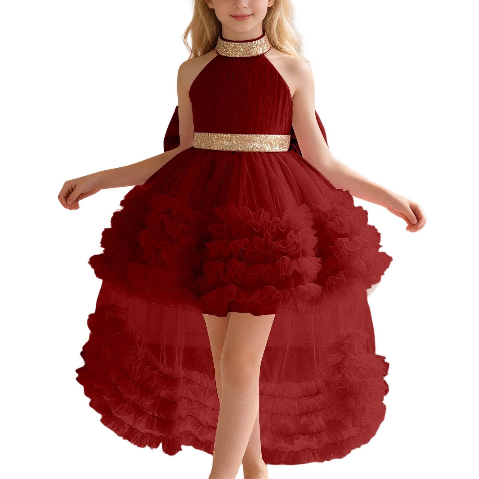 Generisch Mädchenkleid mit Schleppe, gestuftem Kragen, für Festumzüge, Aufführungen und