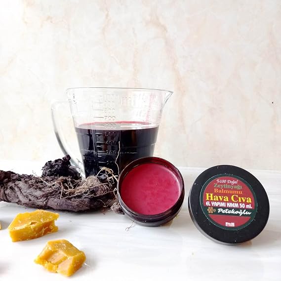 Petekoğlu 50ML Elyapımı Havaciva Otu Merhemi – Balmumu, Zeytinyağı ve Hava Civa Otu Kökü İçeren Doğal Bakım Kremi