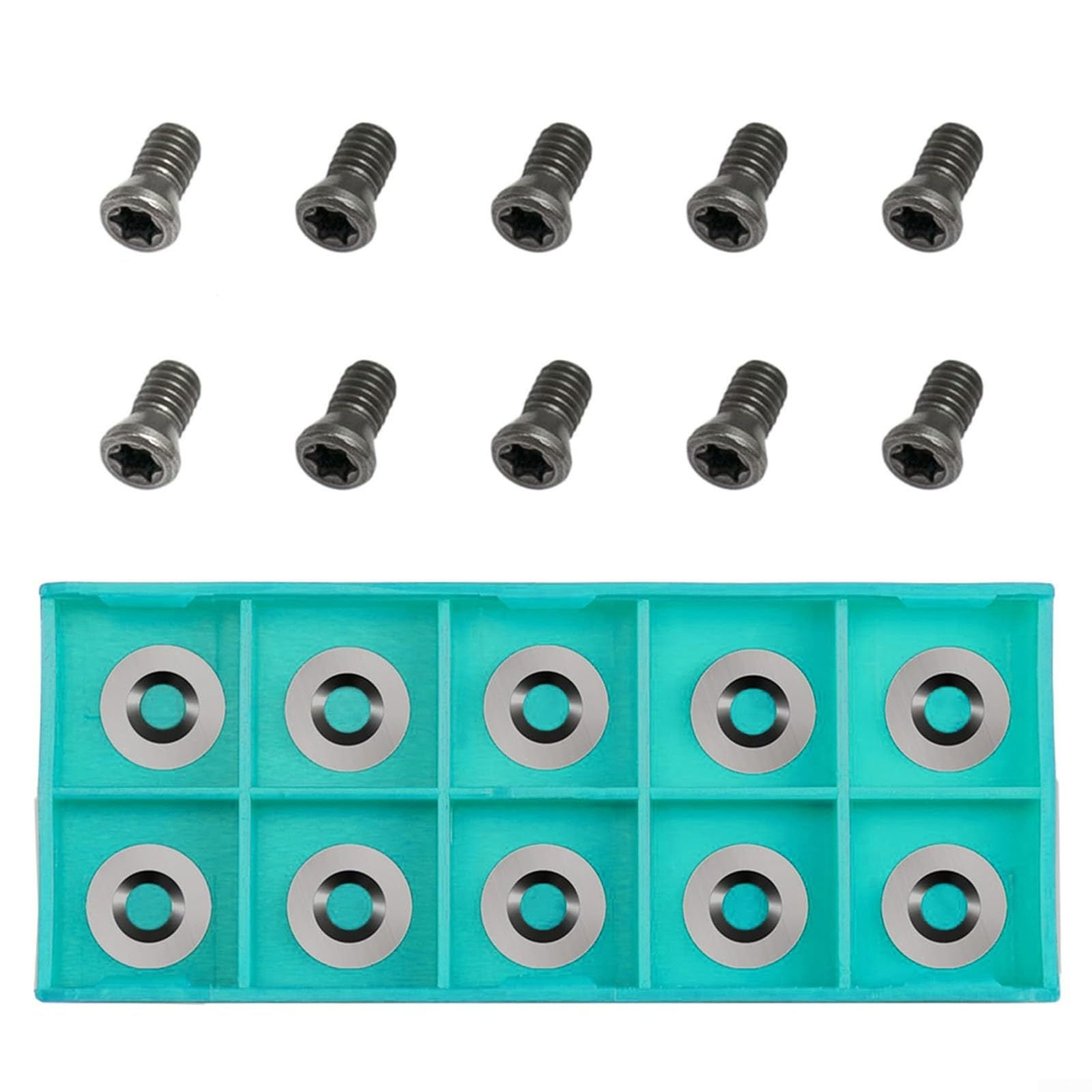 Inserti rotondi in carburo per tornio, diametro 12 mm, compatibili con Ci3 serie 6400, confezione da 10